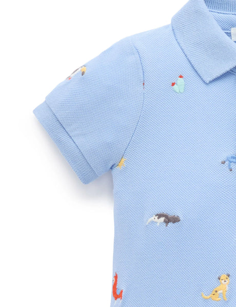 Polo Growsuit l Animal Fiesta Broderie