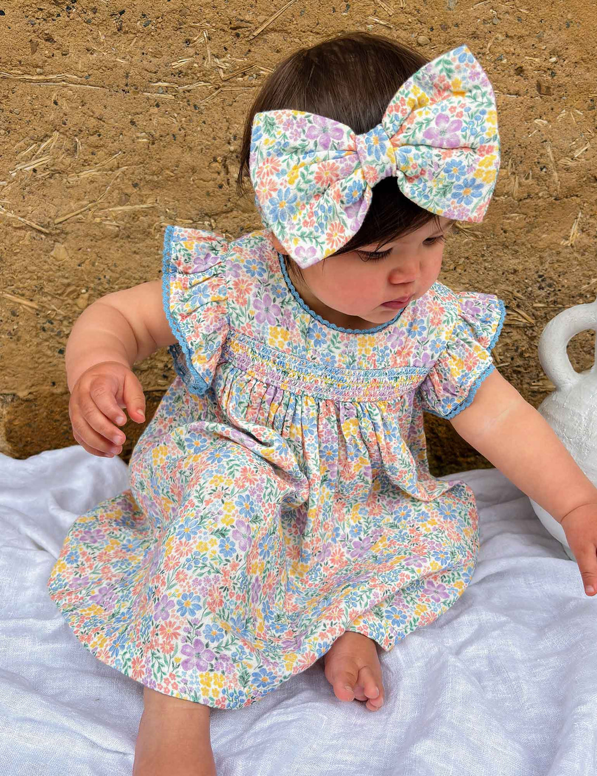 Smocked Dress l Isabella Print