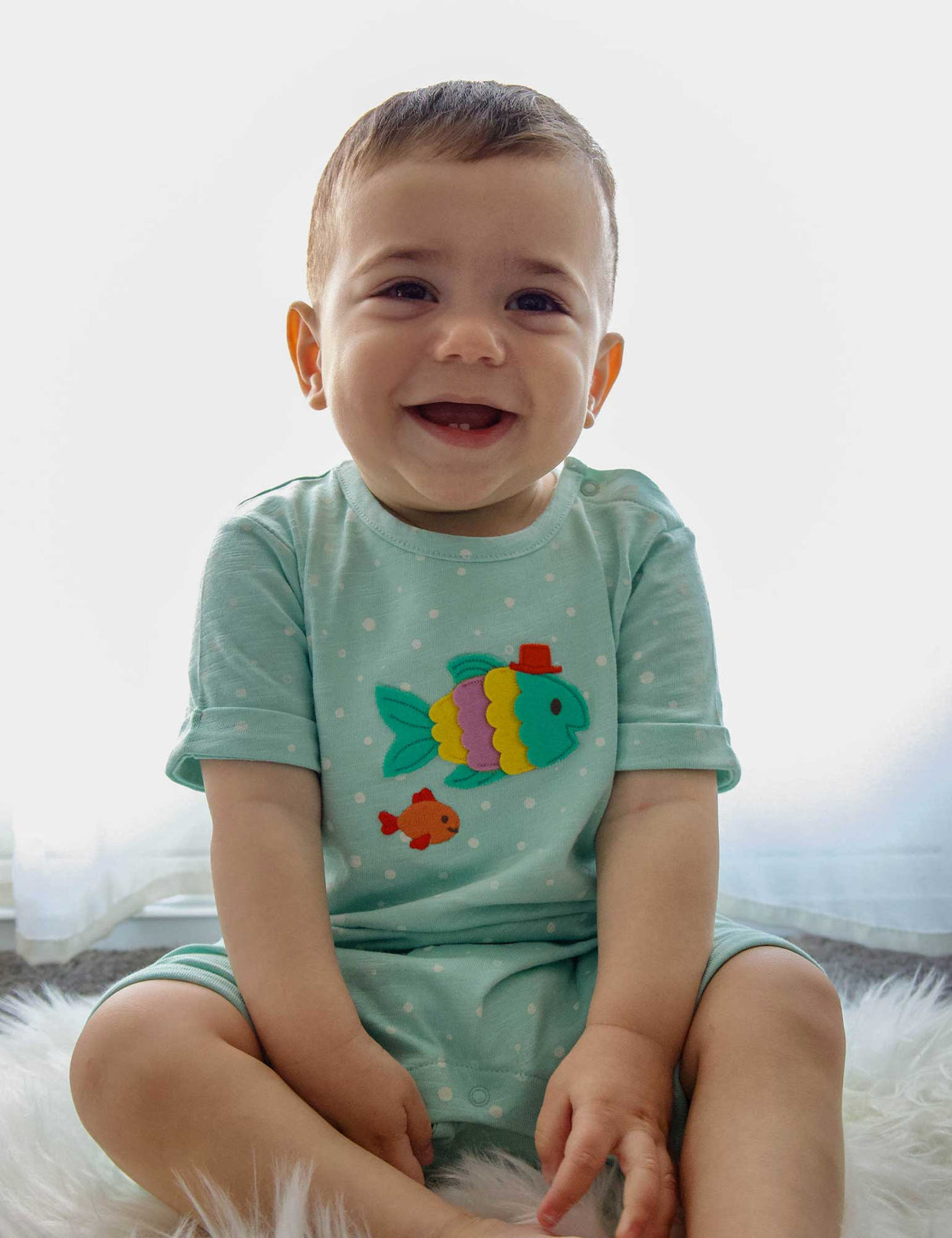 Fancy Fish Growsuit l Aloe Bubble Print