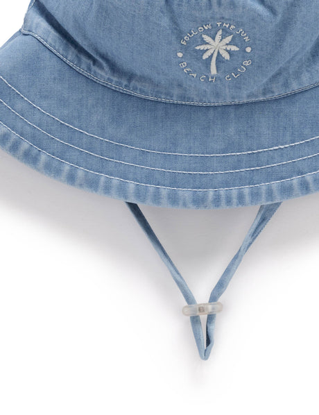 Denim Bucket Hat l Faded Denim
