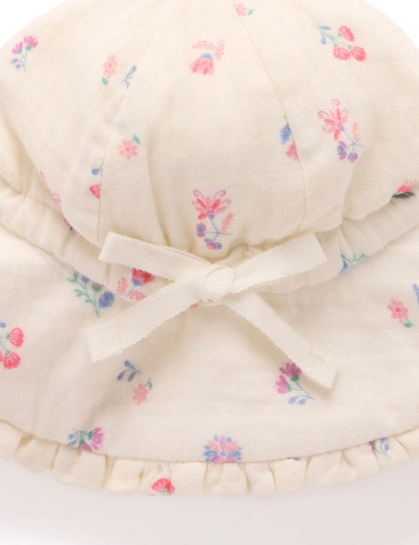 Ruffle Sun Hat l Marigold Print