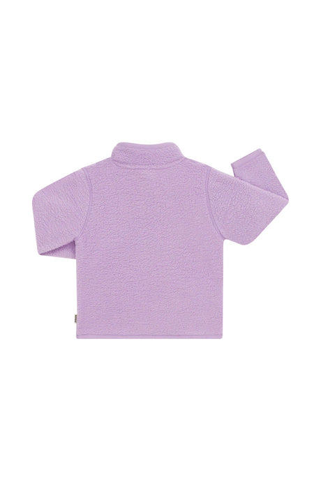 Teddy Fleece Half-Zip Pullover | Cotton Purple Pansy