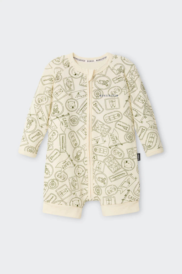 Wonderfrsh L/S Romper | Camp Bonds Outline Levitating
