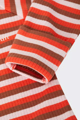 Wide Needle Rib Zippy | Triple Stripe Wide Needle Rib & Suga