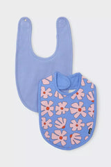 Baby Stretchies Bib 2 Pack | Blossom Block Purple