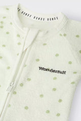Poodlette Zip Wondersuit | Ditsy Dot Green