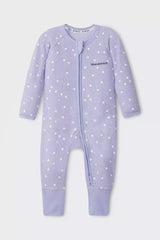 Poodlette Zip Wondersuit | Ditsy Dot Purple