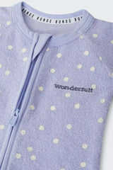 Poodlette Zip Wondersuit | Ditsy Dot Purple