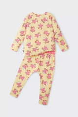 Kids Long Sleeve Sleep Set | Star Shred Pink