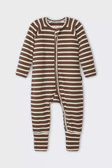 Wide Needle Rib Zippy | Chocolate