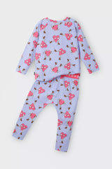 Kids Long Sleeve Sleep Set | Heart Beats Purple