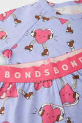 Kids Long Sleeve Sleep Set | Heart Beats Purple