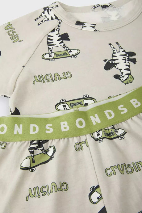 Kids Long Sleeve Sleep Set | Zig Zag Zoom Zebra