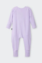 Wide Needle Rib Zippy | Lilac Lillies