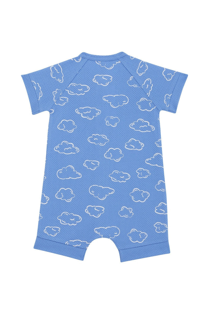 Wondercool Eyelet Zip Romper | Dreamy Clouds