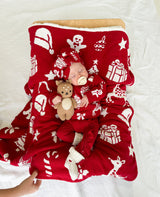 Knit Sherpa Blanket | Heirloom Christmas Rudolph