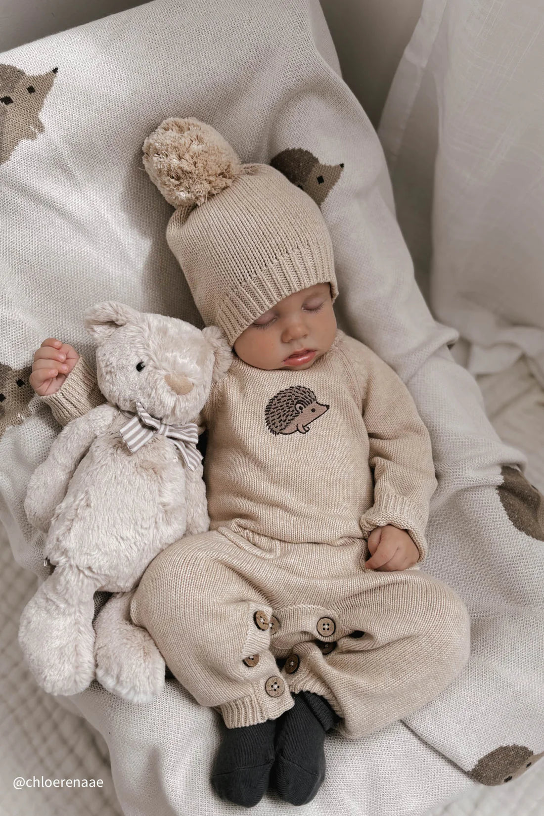 Theo Onepiece | Oatmeal Marle Hedgehog