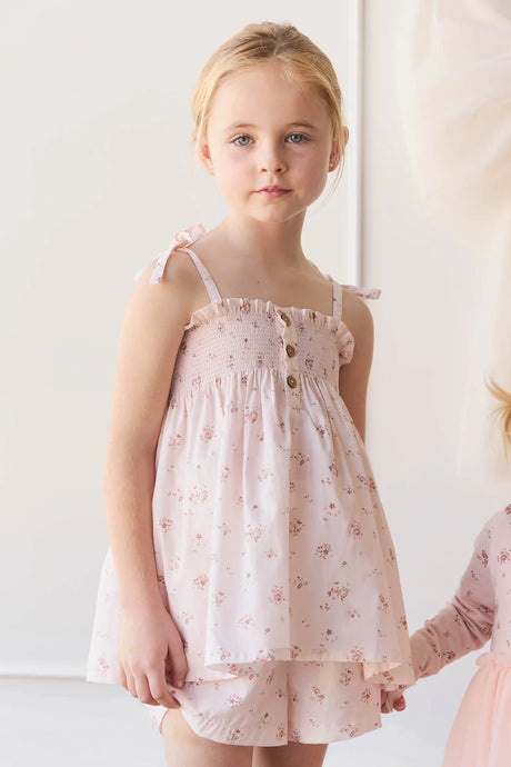 Organic Cotton Ellie Top | Petite Fleur Soft Peony