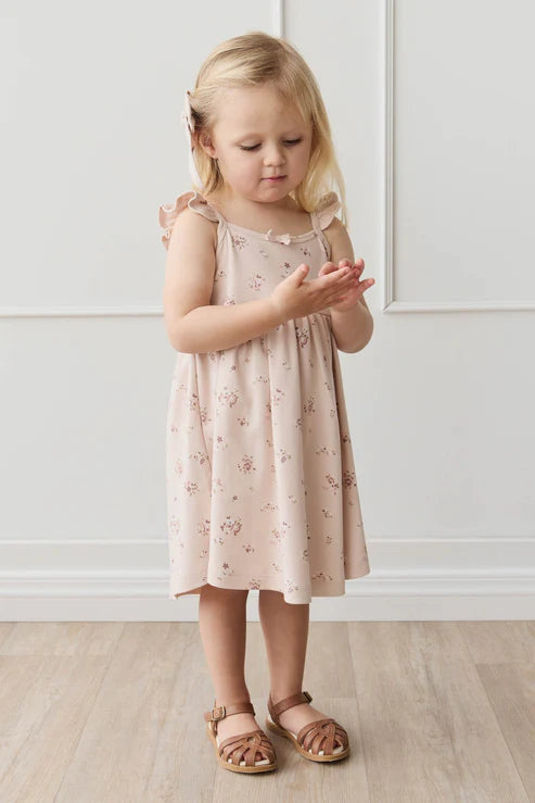 Organic Cotton Gracelyn Dress | Petite Fleur Soft Peony