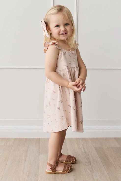 Organic Cotton Gracelyn Dress | Petite Fleur Soft Peony