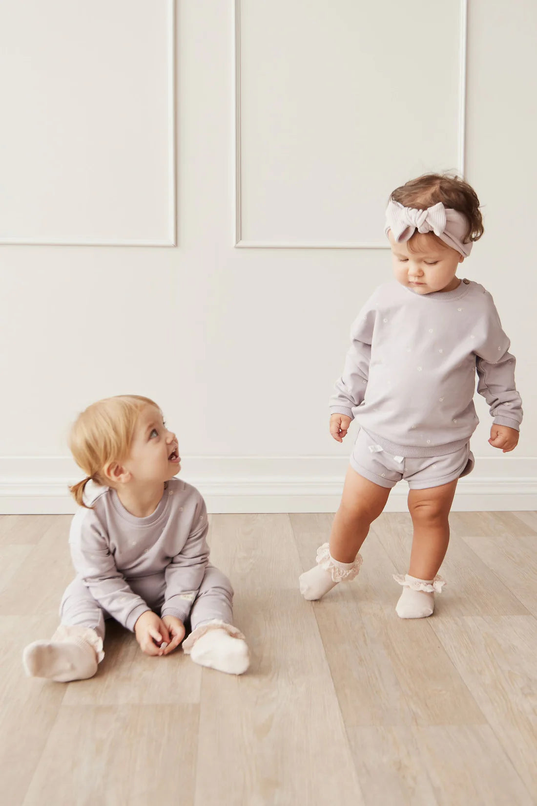 Organic Cotton Bobbie Sweatshirt | Annie Ditzy Violet Ice