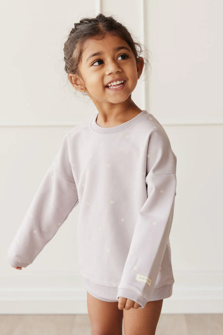 Organic Cotton Bobbie Sweatshirt | Annie Ditzy Violet Ice