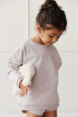 Organic Cotton Bobbie Sweatshirt | Annie Ditzy Violet Ice