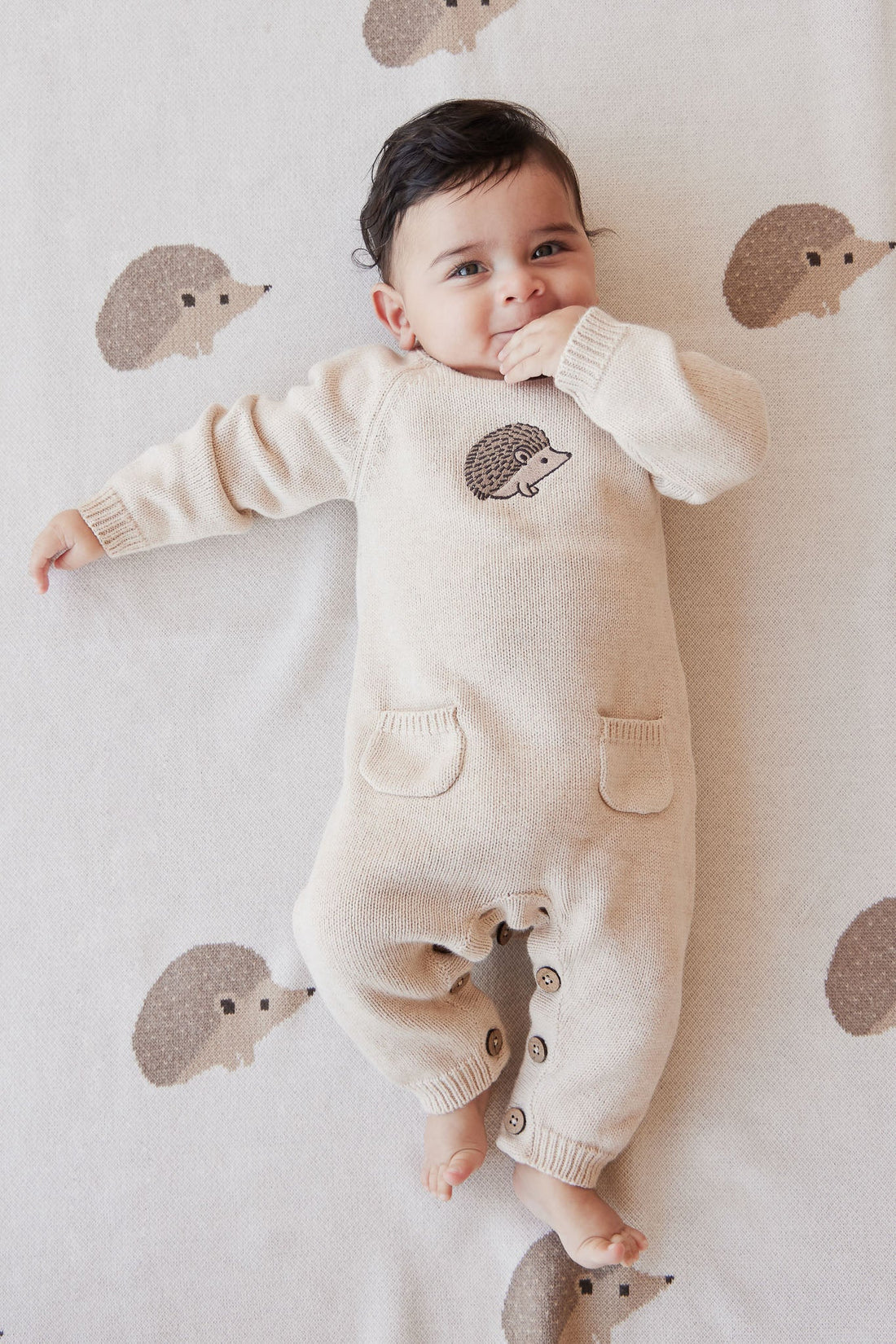 Theo Onepiece | Oatmeal Marle Hedgehog