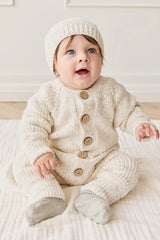 Alfie Knitted Onepiece | Oatmeal Hay Fleck