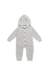 Bear Knit Onepiece | Light Grey Marle