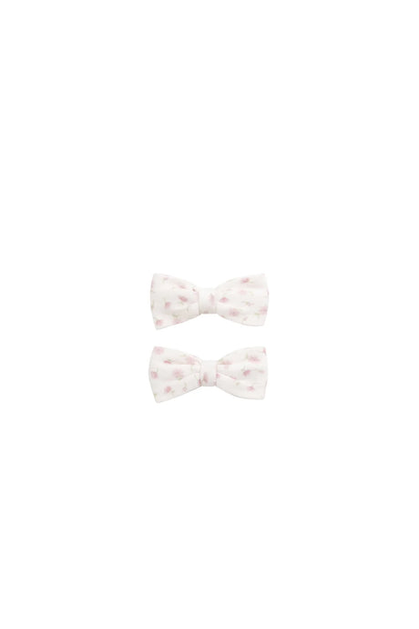 Organic Cotton Noelle 2pk Bow | Victoria Blush