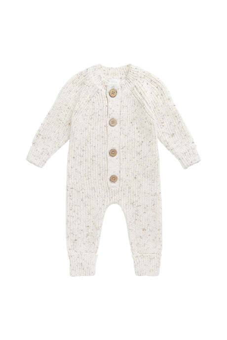 Alfie Knitted Onepiece | Oatmeal Hay Fleck