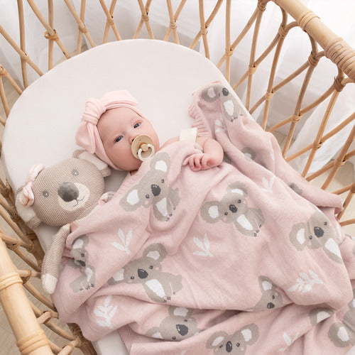 Whimsical Bassinet Blanket | Koala