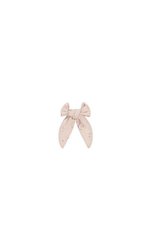 Organic Cotton Bow | Petite Fleur Soft Peony