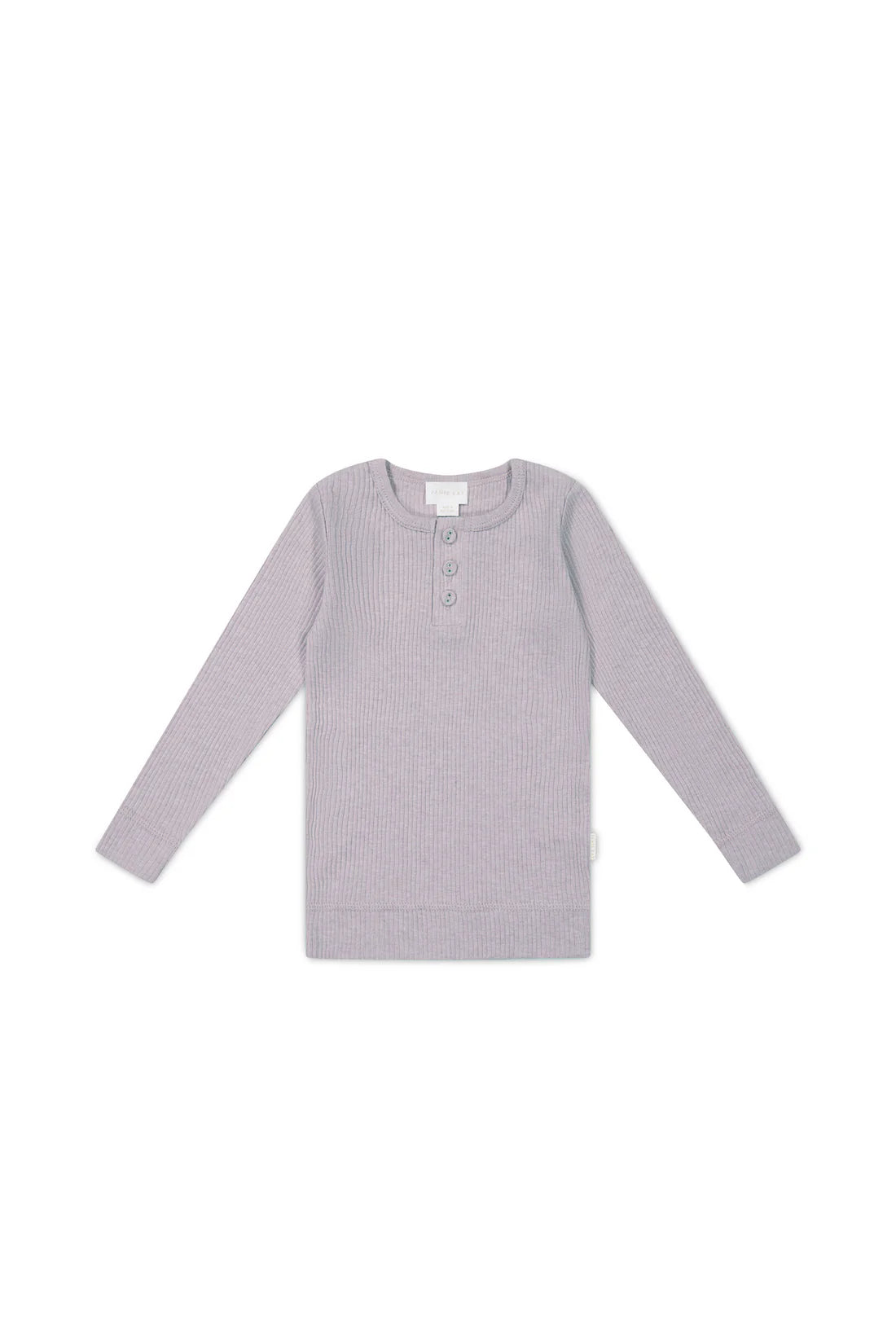 Organic Cotton Modal Long Sleeve Henley | Tulip marle