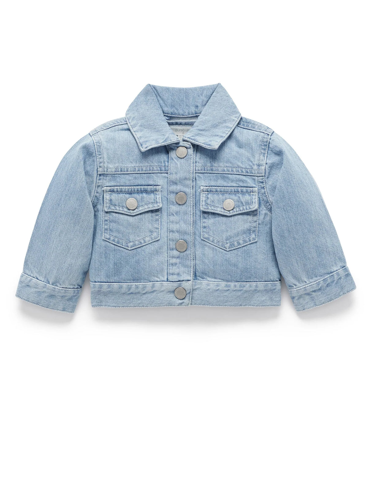 Cropped Denim Jacket | Faded Denim