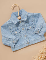 Cropped Denim Jacket | Faded Denim