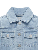 Cropped Denim Jacket | Faded Denim