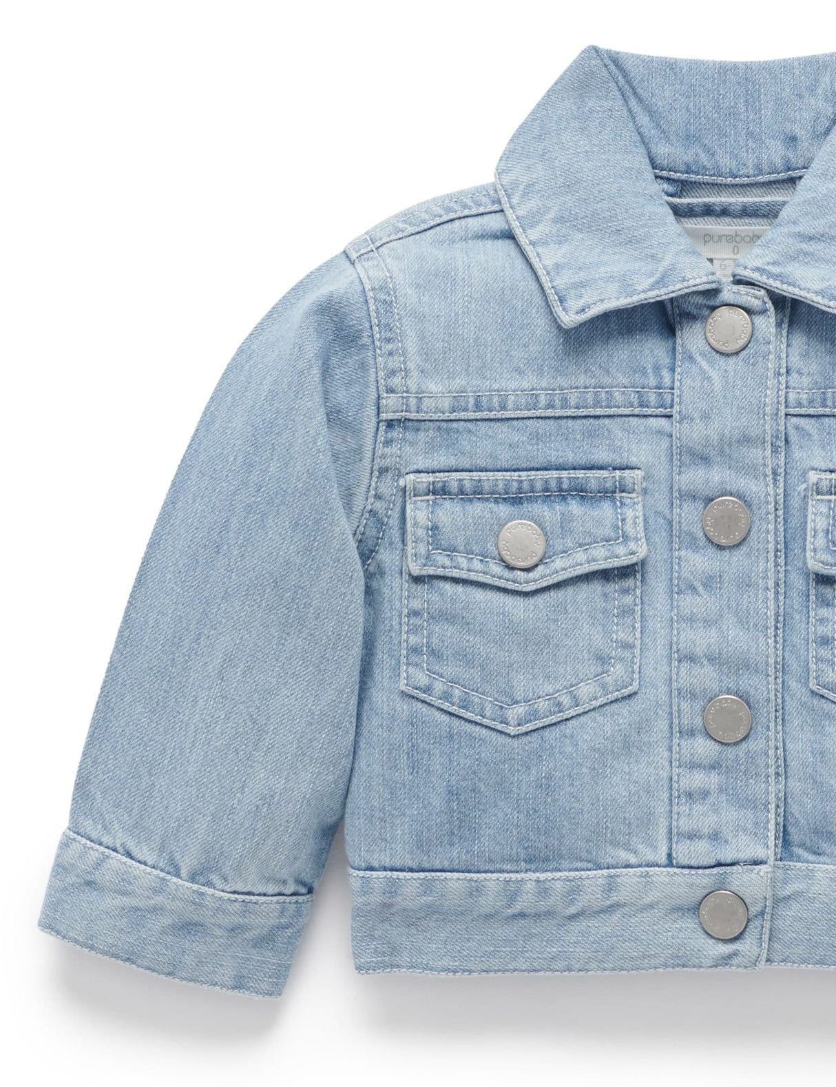 Cropped Denim Jacket | Faded Denim