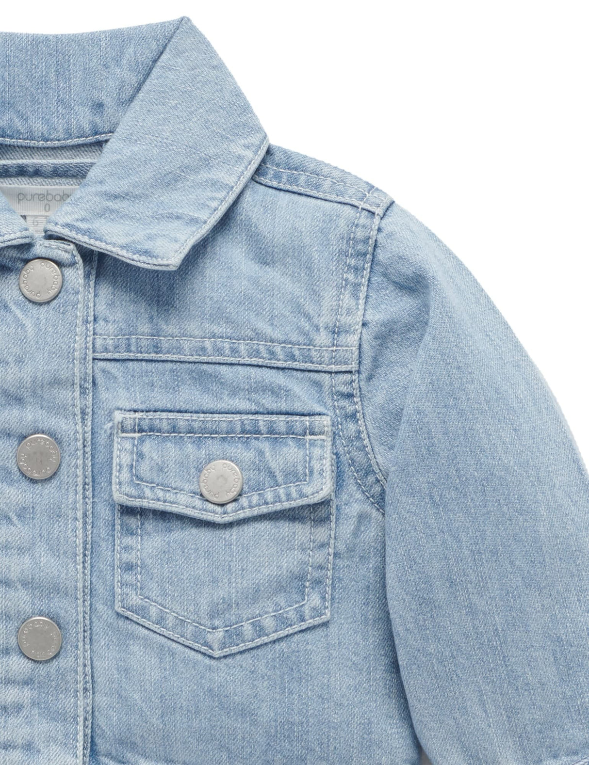 Cropped Denim Jacket | Faded Denim