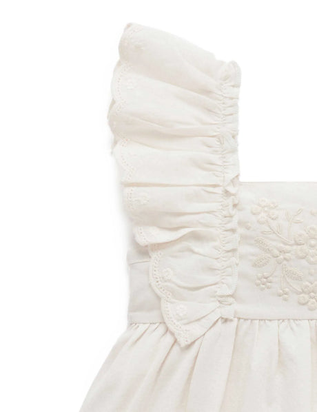 Embroidered Ruffle Top | Cloud