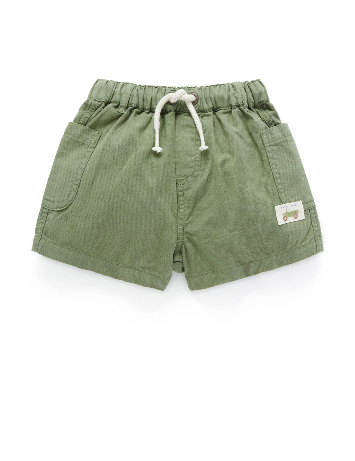 Linen Blend Short | Olive