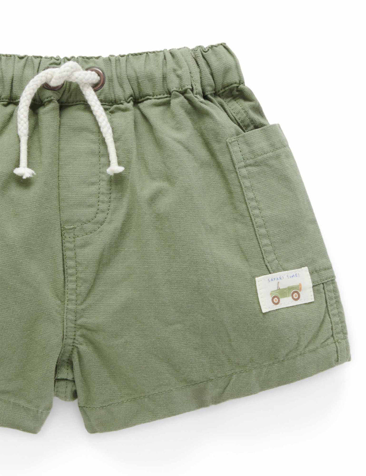 Linen Blend Short | Olive