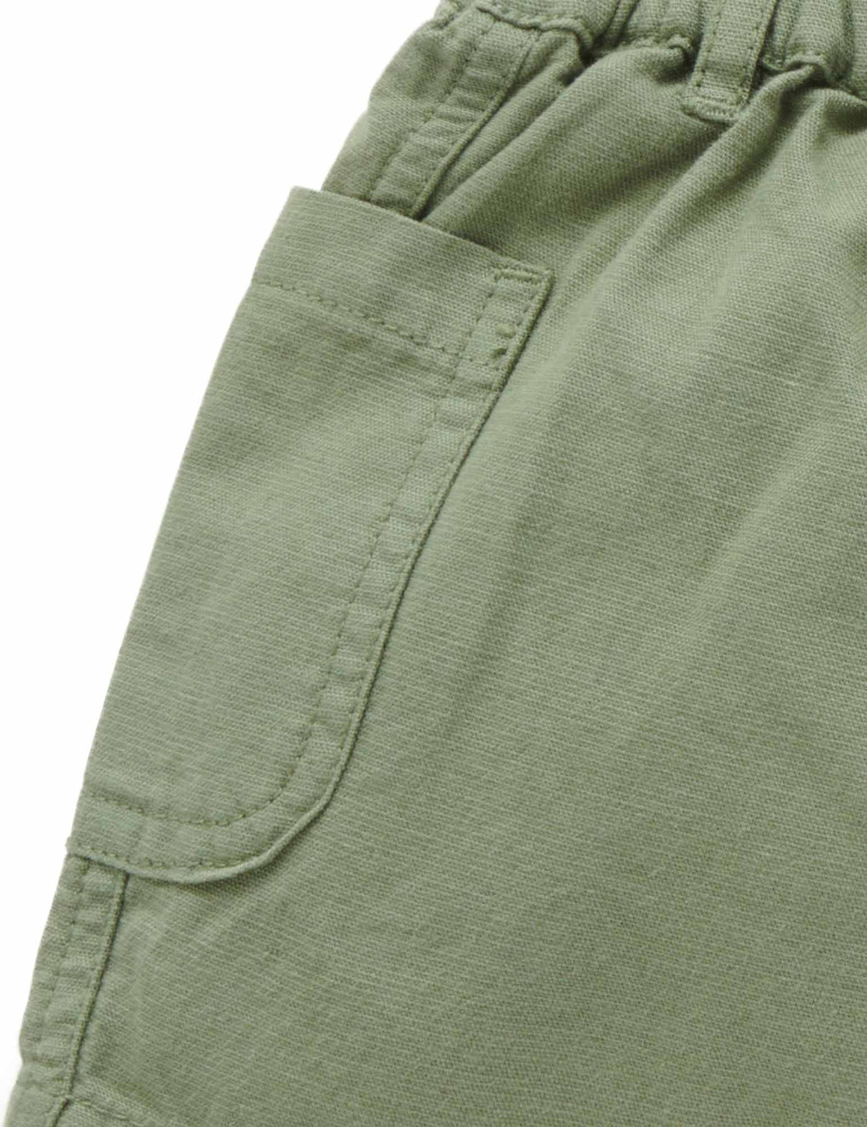 Linen Blend Short | Olive