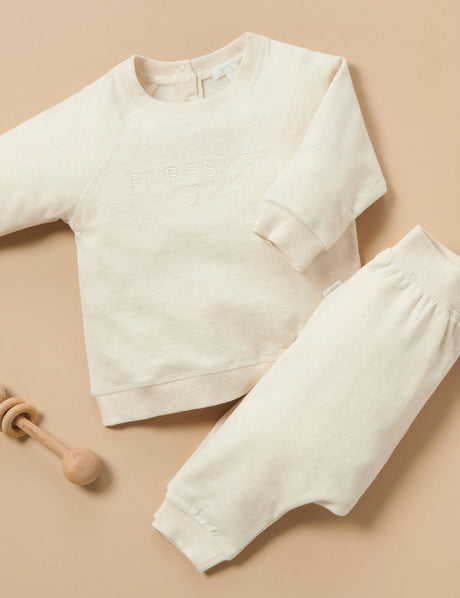 Slouch Track Pant | Wheat Melange