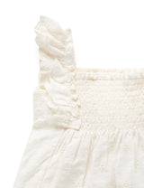 Broderie Smocked Dress | Cloud