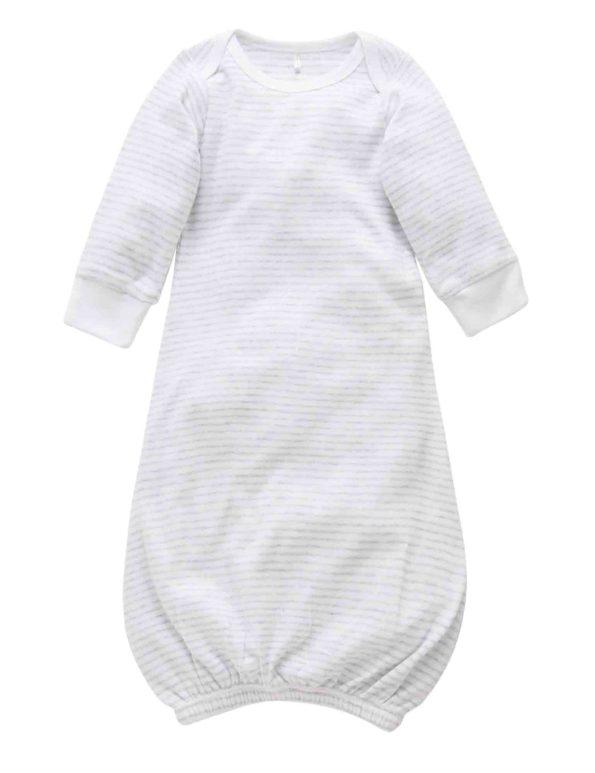 Sleepsuit | Pale Grey Melange Stripe