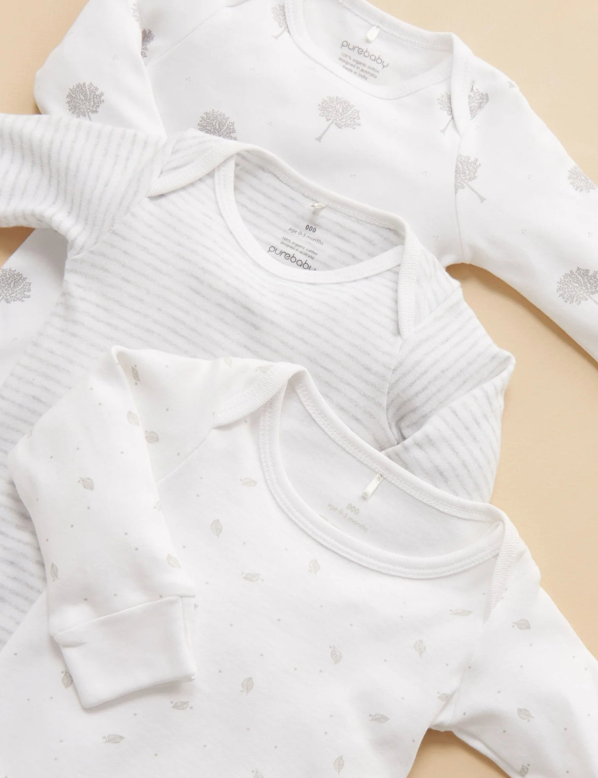 Sleepsuit | Pale Grey Melange Stripe