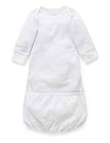 Sleepsuit | Pale Grey Melange Stripe