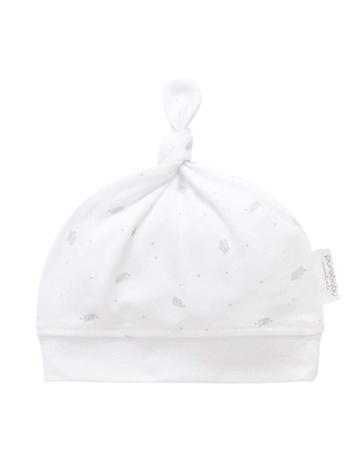 Knot Hat | Pale Grey Leaf W Spot